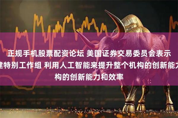 正规手机股票配资论坛 美国证券交易委员会表示：将组建特别工作组 利用人工智能来提升整个机构的创新能力和效率